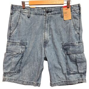 Levis Carrier Cargo Jorts Shorts Mens 36 Lightweight Denim 100% Cotton Y2K